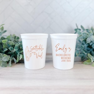 Scottsdale Before the Veil Bachelorette Weekend Personalized Stadium Plastic Cups, Bachelorette Party - Scottsdale Bachelorette