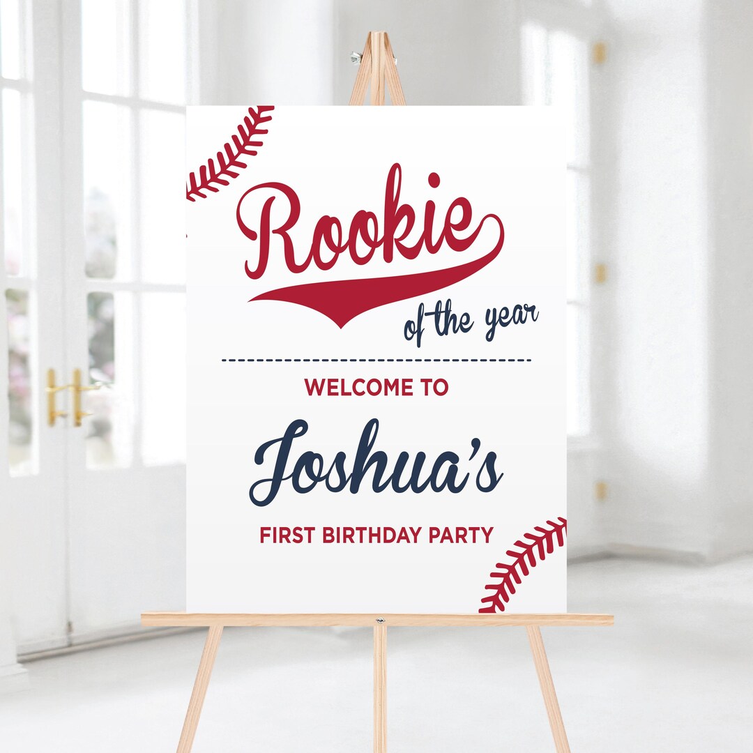 Rookie of the Year Birthday Welcome Sign - Acrylic Birthday Sign ...