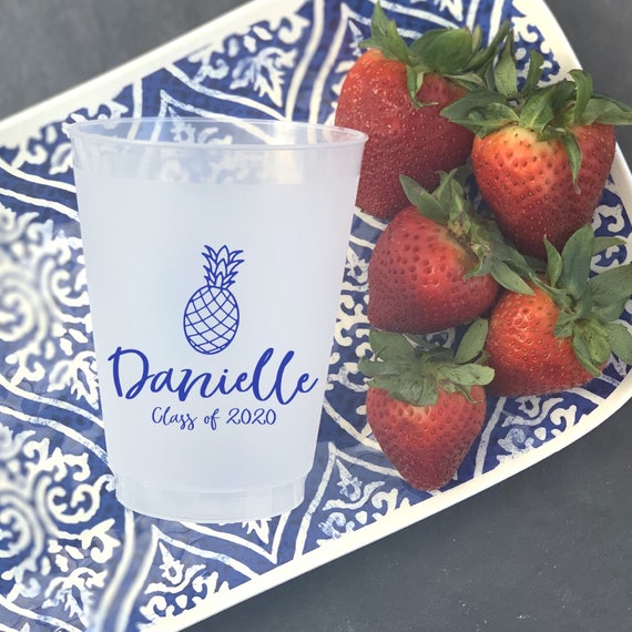 Pineapple Personalized Graduation Plastic Shatterproof Party Cups Il_570xn