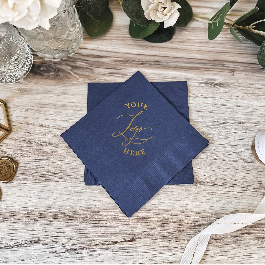 Corporate Logo Napkins, Wedding Logo Napkins, Design Your Own Napkins