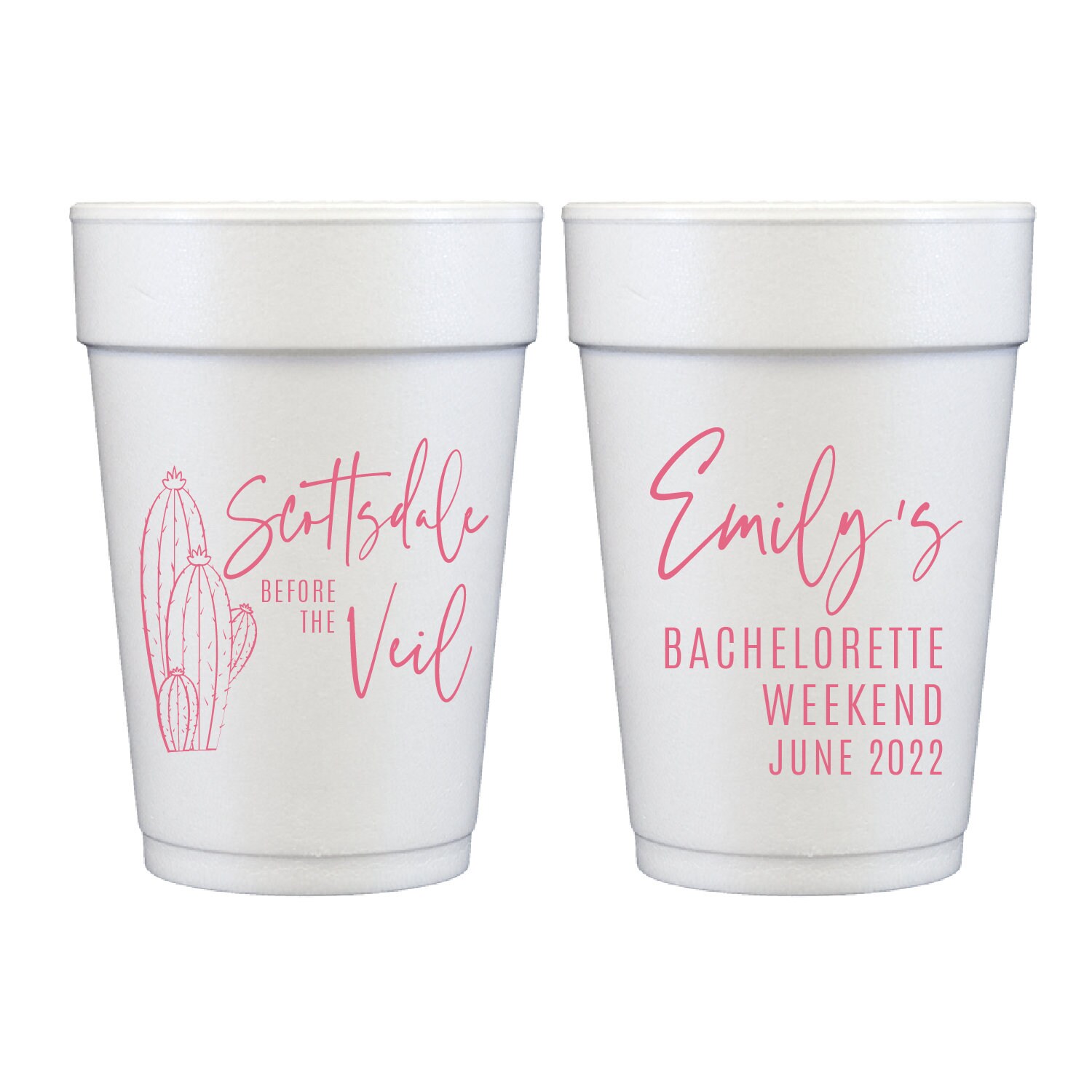 Scottsdale Bachelorette Weekend Foam Cups Bachelorette Etsy France