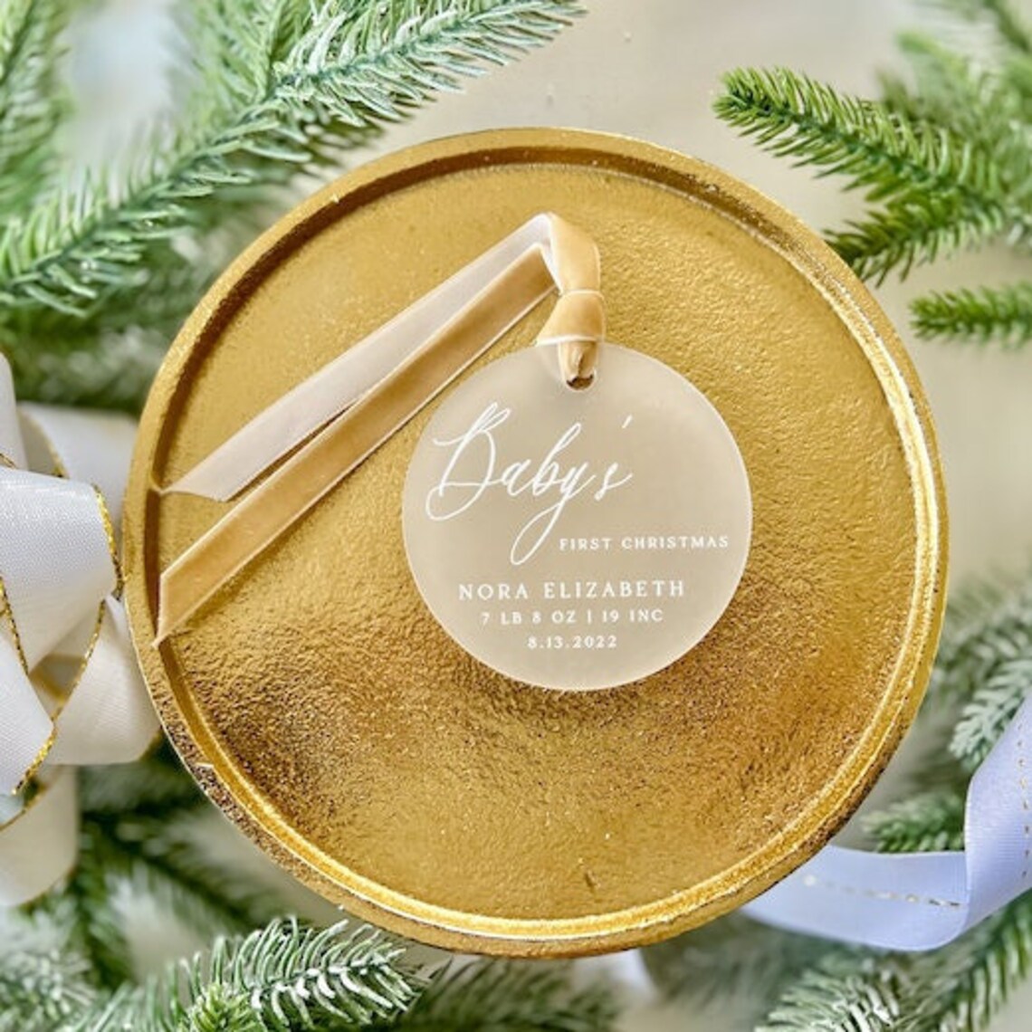 Baby's 1st Christmas Ornament Personalized Baby Ornament Etsy