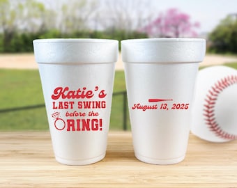 Bachelorette Foam Cups - Personalized Wedding Shower Drinkware