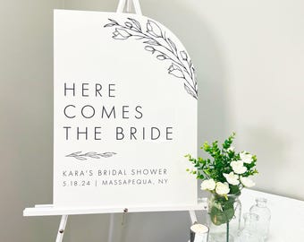 Bridal Shower Welcome Sign: Custom Acrylic - Modern Decor
