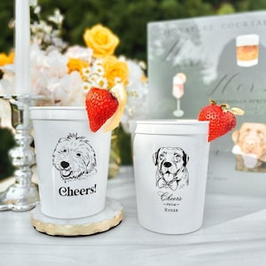 Personalized Pet Stadium Cups, Custom Art (16oz or 22oz Plastic)