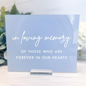 In Loving Memory Wedding Sign, Wedding Signs, Memorial Sign, In Loving Memory, Wedding Memorial, Table Sign, Memorial Table Sign