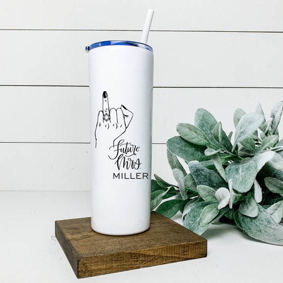 Engagement Bridal Shower Gift Wedding Insulated Cup Miss to Mrs Tumbler 