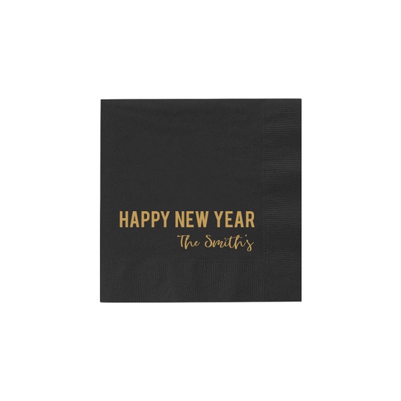 Countdown Cocktails New Year/'s Party Beverage Napkins