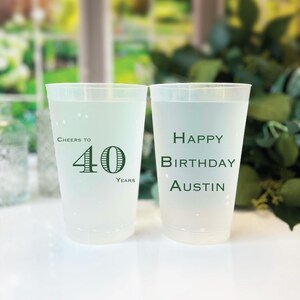 Vasos para celebrar cumpleaños especiales: Plástico irrompible personalizado - Sin BPA, reutilizables