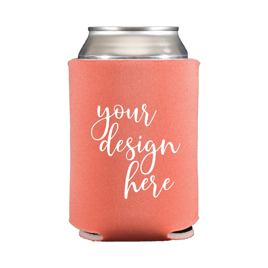 Design Your Own Beer Can Holder Favor Custom Party Favor Etsy