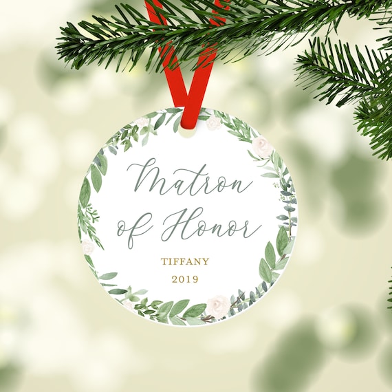 Bridal Party Christmas Ornament, Bridesmaid Christmas Gift, Bridesmaid Proposal Gift, Maid of Honor Proposal, Maid of Honor Gift Il_570xn