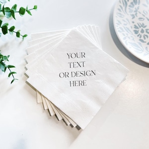 Design Your Own Napkins, Custom Artwork, 30th Birthday Napkins, Baby Shower Napkins, 1st Birthday Napkins, Corporate Napkins