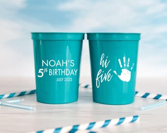 Custom Kids Stadium Cups - Birthday Party Favor, Reusable Plastic