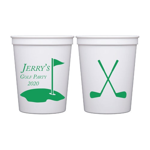 GOLF PARTY CUPS Golfing Party Cups Golf Birthday Golf Party Etsy