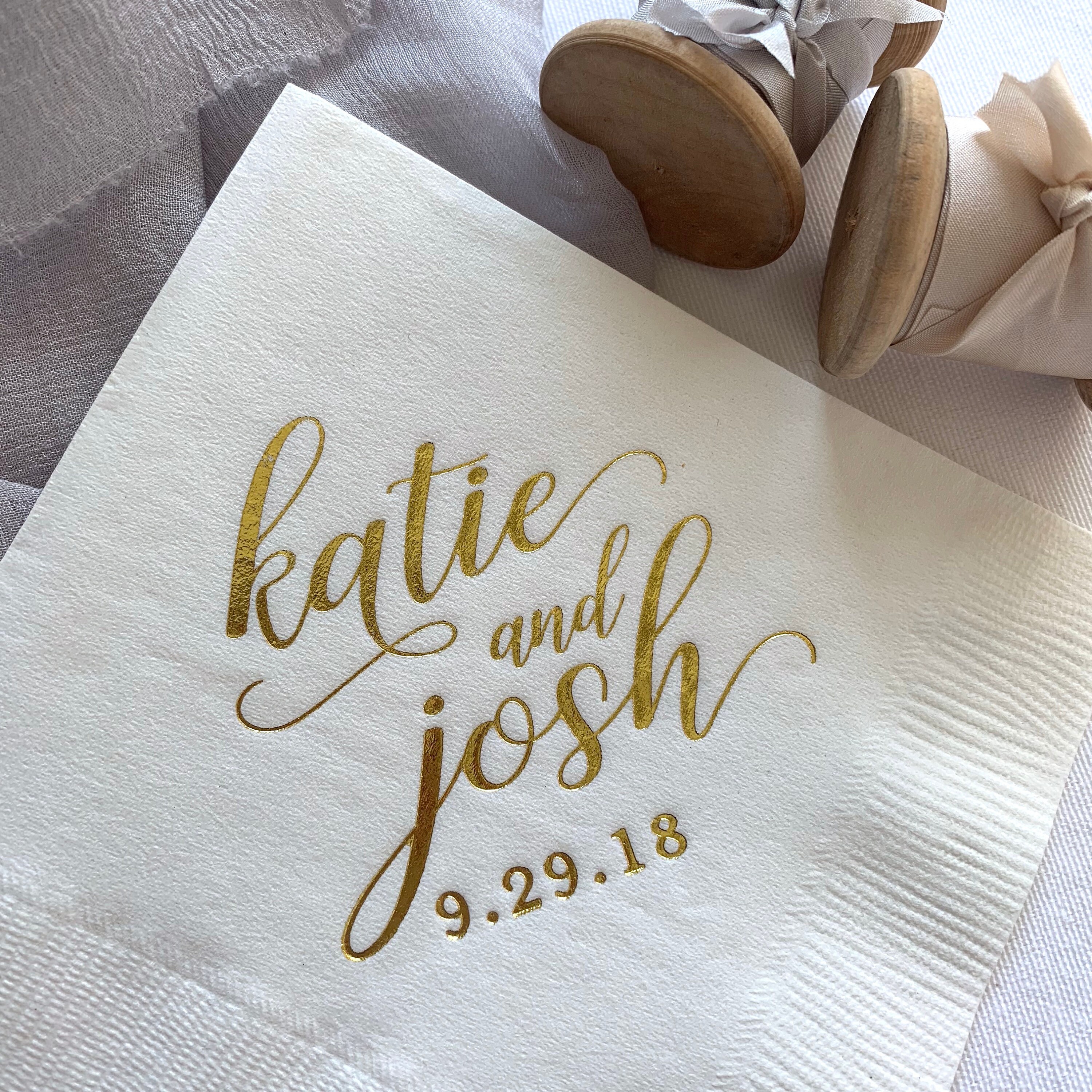 Custom First Name Wedding Napkins Rehearsal Dinner Etsy