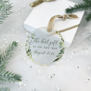 Baby Christmas Ornament: Custom Pregnancy and Newborn Announcement (Personalized)