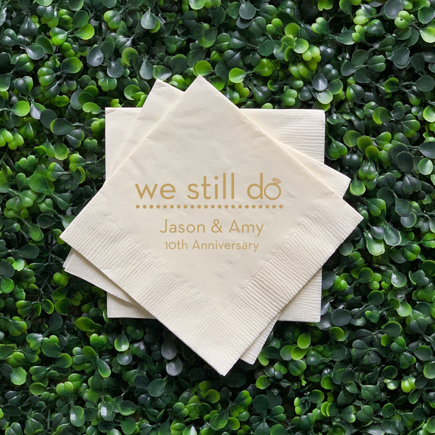 We Still Do Personalized Napkins Anniversary Napkins Etsy