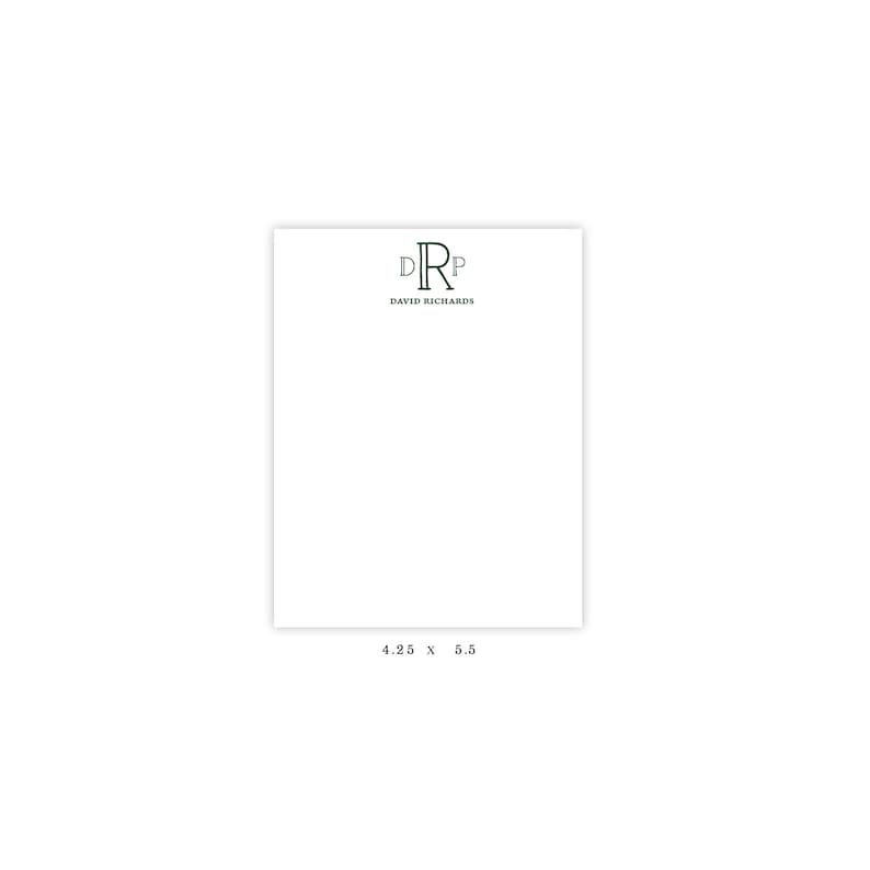 Hostess Gift Personalized Note Pad Note Pad Christmas Gift Teacher Gift Personalized Stationery Formal Monogram Note Pad