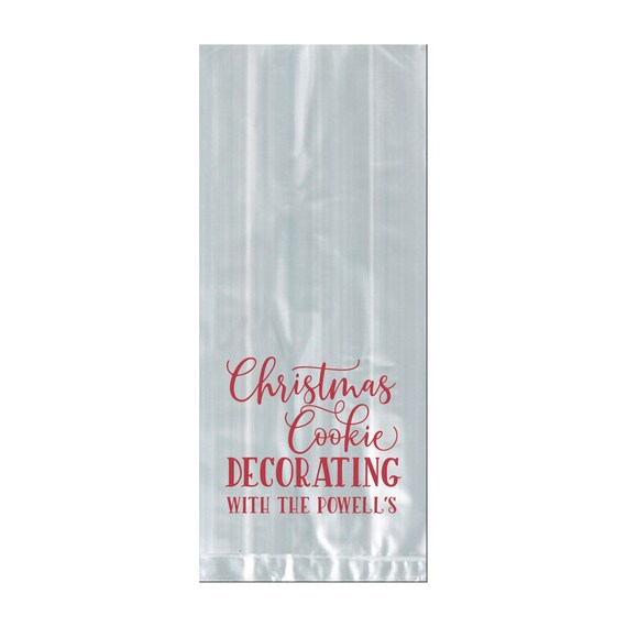 Christmas Cookie Exchange, Cookie Swap, Personalized Cellophane Bag, Cookie Bags, Cookie Exchange, Cookie Favor Bag, Cookie Decorating Party Il_570xn