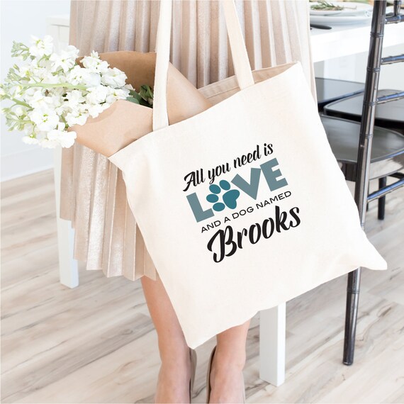 All You Need is Love and Dog - Personalized Tote Bag, Mom Gift, Mom Life Gift, Gift for Mom, Christmas Gift, Mom Life, Dog Mom Gift Il_570xn