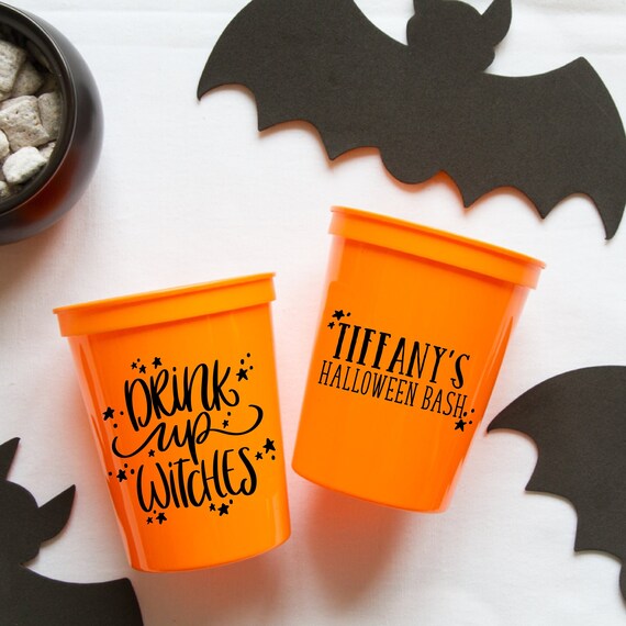 Drink Up Witches Halloween Stadium Plastic Cups Halloween Party