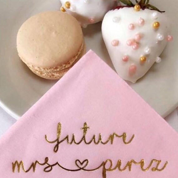Future Mrs Personalized Bridal Shower Napkins - Bridal Shower - Rehearsal Dinner - Engagement Party Napkins Il_570xn