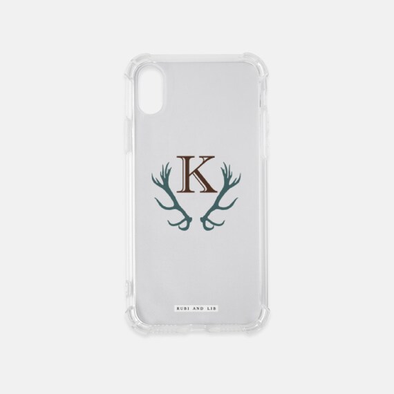 Antler Monogram Personalized Phone Case - Custom Monogram for iPhone 11 Pro, 11 Pro Max, XS Max XR X 10S 10R 10 8 Plus, Galaxy Il_570xn