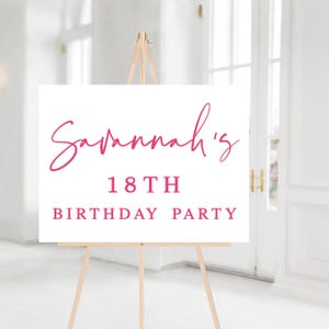 Personalized Birthday Welcome Acrylic Sign, Acrylic Birthday Sign, Birthday Party, Party Welcome Sign, Happy Birthday Sign, Party Decor