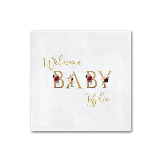 baby shower napkins personalized