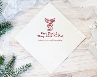 Christmas Napkins: Custom Foil Personalized - Soft 3-Ply Party Decor