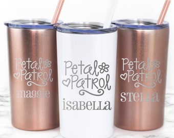 Petal Patrol - Flower Girl Sippy Cup, Flower Girl Gift, Will You By Flower Girl Cup, Flower Girl Cup, Laser Engraved