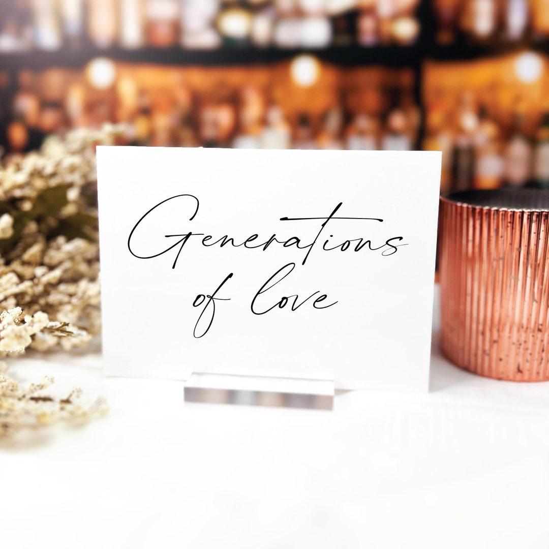 Generations of Love Arched Acrylic Memorial Sign, in Loving Memory ...