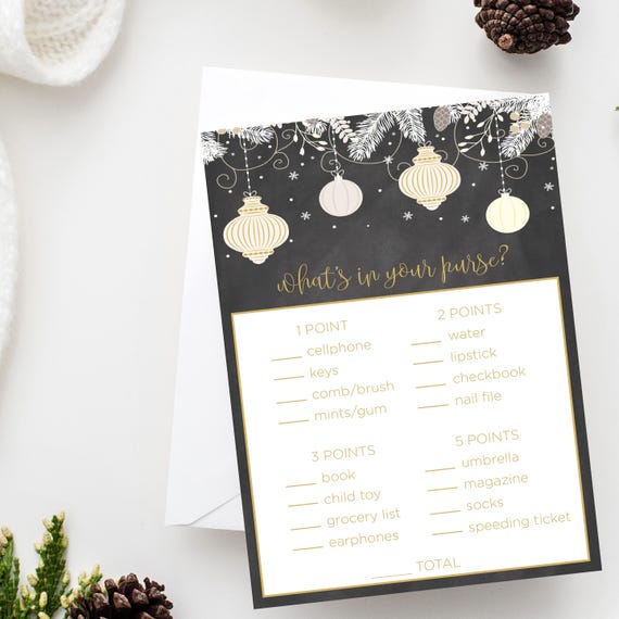 Winter Ornaments Baby Shower Game Page Diy Printable What S In Winter Ornaments Baby Shower Game Page Diy Printable What S In