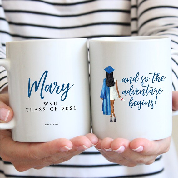 The Adventure Begins Graduation Coffee Mug, Graduation Gifts