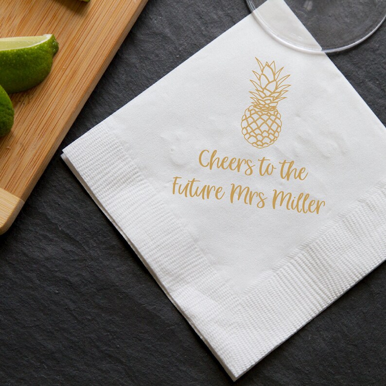 Future Mrs Personalized Bridal Shower Napkins Tropical Etsy