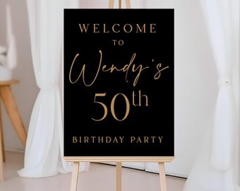 Birthday Welcome Sign: Custom Acrylic - Modern Party Decor