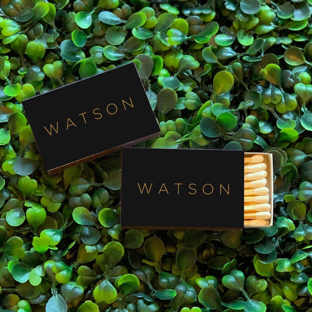 Last Name Personalized Matchbook Favors, Custom Wedding Matches