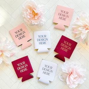 Beer Can Holder: Personalized Wedding and Party Favors (Collapsible Foam Cooler)