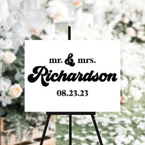 Mr. & Mrs. Last Name Wedding Welcome Sign, Wedding Acrylic Sign, Wedding Welcome Sign, Ceremony Sign, Reception Sign, Wedding Sign