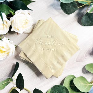 Embossed Napkins: Custom Wedding and Engagement Party (Multiple Sizes)