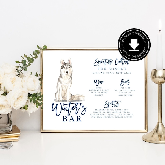 Pet Signature Cocktails Sign, Pet Signature Drink Bar Menu, Pet Wedding Bar Menu, Wedding Bar Sign, Pet Bar Wedding Poster, Multiple Sizes Il_570xn