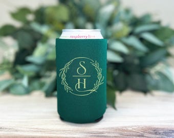 Custom Wedding Can Cooler - Personalized Collapsible Drink Holder for Events