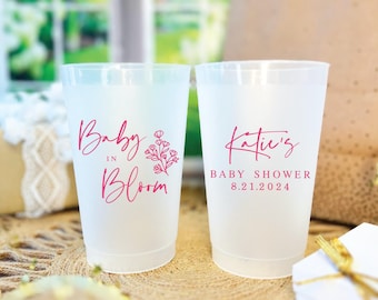 Personalized Baby Shower Cups: Shatterproof, Custom Name Design