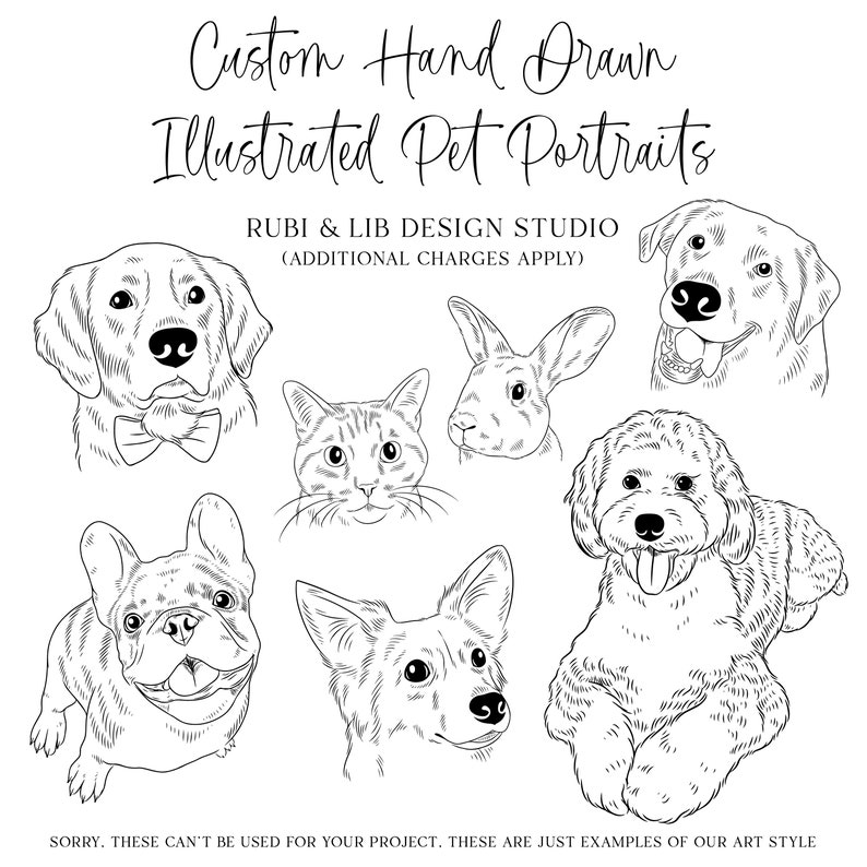 Custom Illustrated Dog Wedding Napkins, Bridal Shower, Engagement Party, Custom Bar Napkins, Custom Pet Wedding Napkins, Dog Napkins image 2