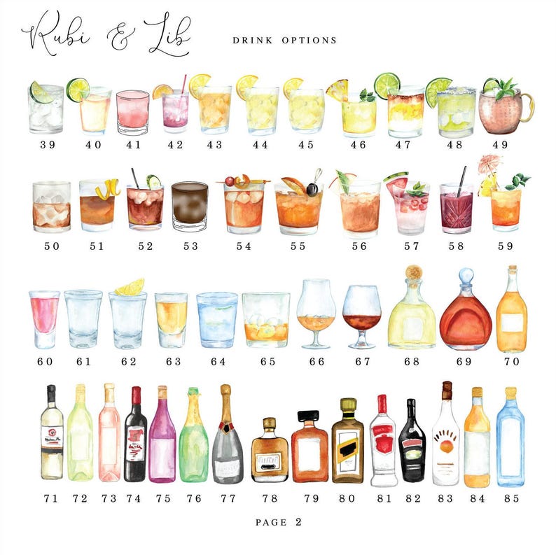 Signature Drink Sign: Custom Wedding Bar Menu (Print or Canvas) Bild 6