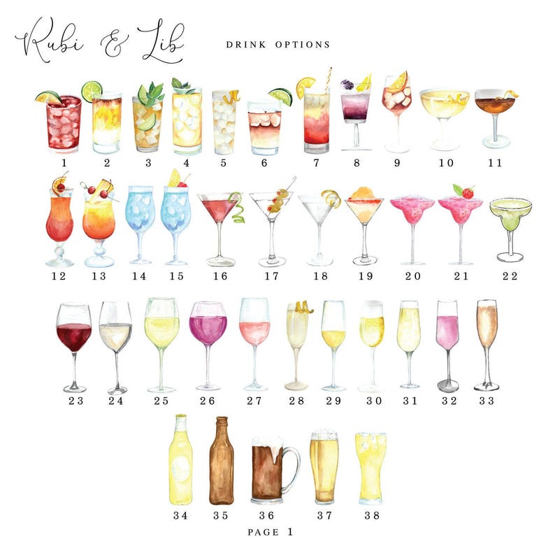Signature Drink Sign: Custom Wedding Bar Menu (Print or Canvas) Bild 5