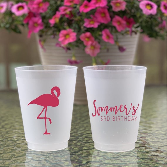 Birthday Party Decorations Kids Flamingo Straws Flexible Plastic
