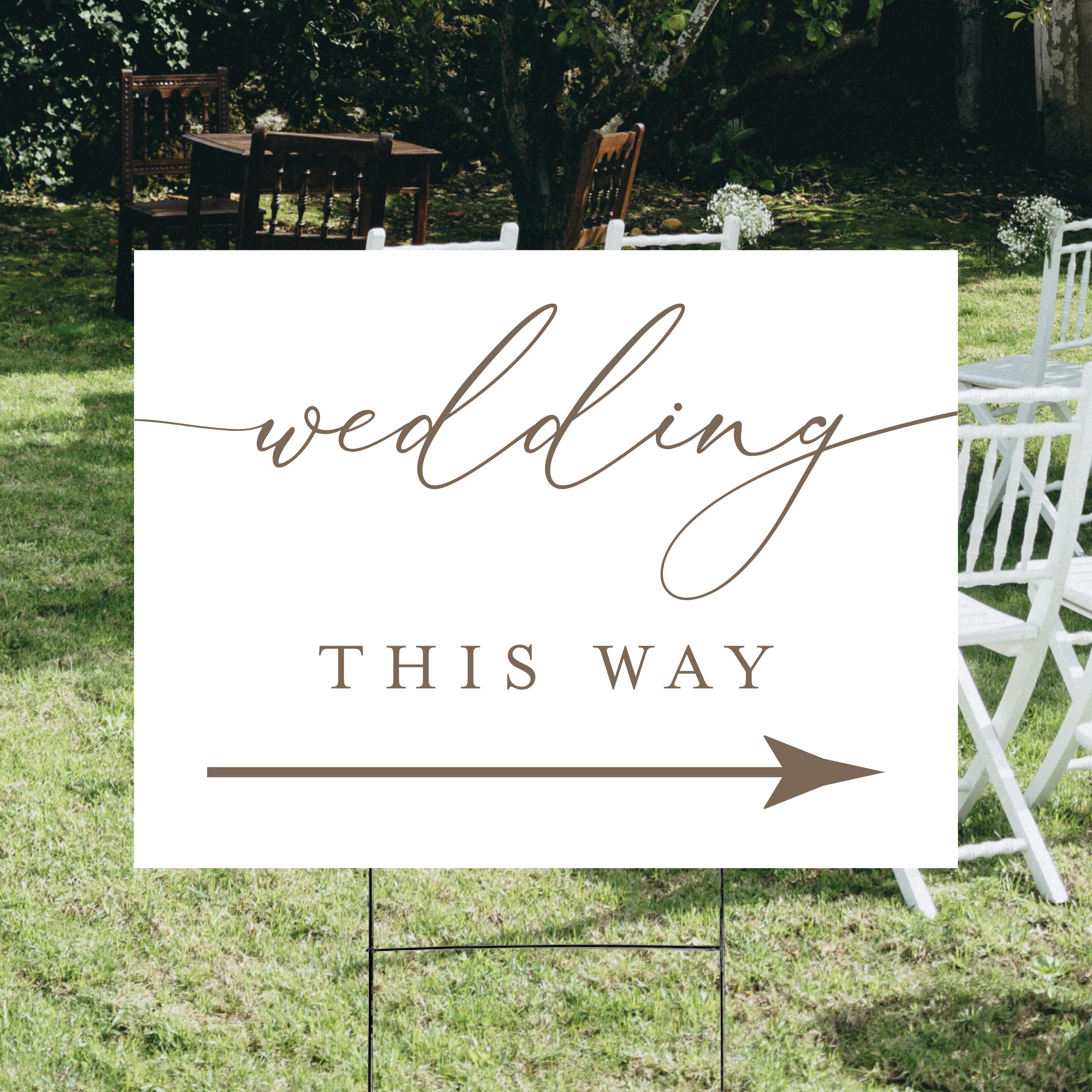 Directional Arrow Yard Sign