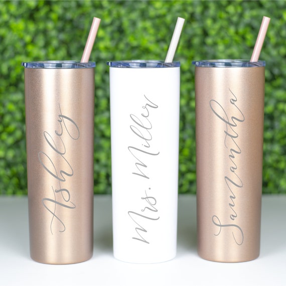 Future Mrs Skinny Tumbler - Personalized Bridal Party Tumbler, Laser Engraved, Stainless Steel Tumbler, Future Mrs Gift, Newlywed Gift Il_570xn