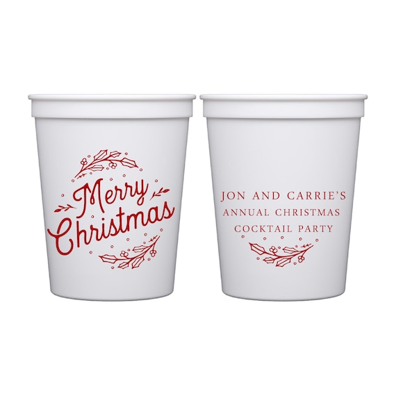 Personalized Christmas Party Stadium Cups